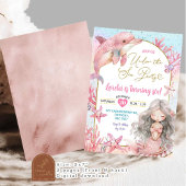 Roze Dolfijn Zeemeermin Zee Party Verjaardag Meisj Kaart