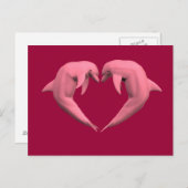 Roze dolfijnen briefkaart (Voorkant / Achterkant)
