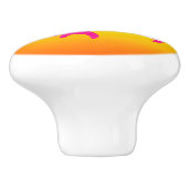 Roze dolfijnen dansen in de tropische zon keramische knop (Zijkant)