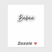 Roze Doll Aangepaste Naam Waterdichte Sticker | y2 (Vel)