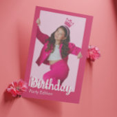 Roze Doll Meisjes Verjaardagsfeest Uitnodiging