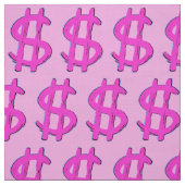 Roze dollaire tekening stof (Swatch)