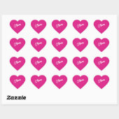 Roze Dollhouse Custom Naam Hart Sticker (Vel)