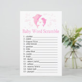Roze Dolphin Baby word scramble game (Staand voorkant)