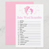 Roze Dolphin Baby word scramble game (Voorkant / Achterkant)