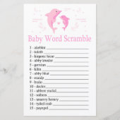 Roze Dolphin Baby word scramble game (Voorkant)