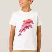 Roze Dolphin Design Children's T-Shirt (Voorkant)