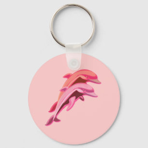 Roze Dolphin Design Roze Sleutelhanger