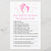 Roze Dolphin Hoe goed ken je het baby shower spel? (Voorkant)