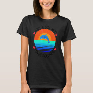 Roze Dolphin is gewoon een meisje dat van dolfijne T-shirt