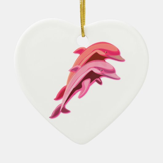 Roze Dolphins Ornament (Voorkant)