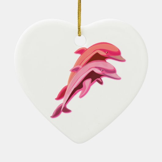 Roze Dolphins Ornament (Achterkant)