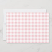 Roze Domme Gans Gingham Bloem Foto Bedankkaart (Achterkant)