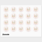 Roze Domme Gans Verjaardag Ronde Sticker (Vel)