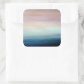 Roze & Donkerblauwe Waterverf | Vierkante Sticker (Tas)