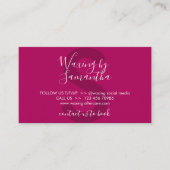 Roze donkere was na instructies voor zorgadvies visitekaartje (Voorkant)