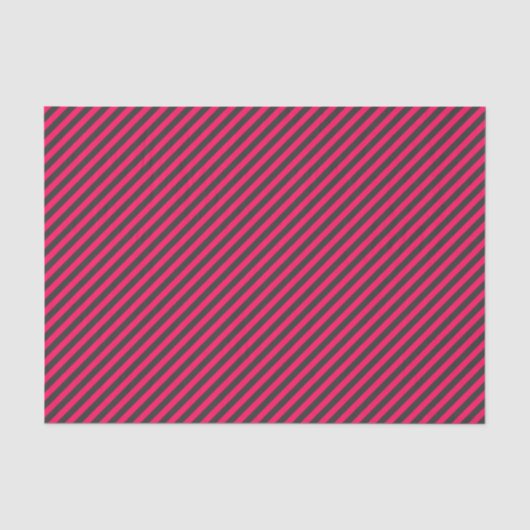 Roze & Donkergrijs Gestreept Tissuepapier (Voorkant)