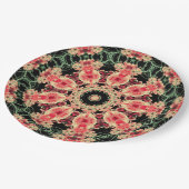 Roze & Donkergroen Fractal Kaleidoscoop Bord (Gekanteld)