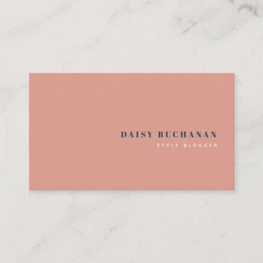 Roze & Donkergroen Stijlvol Mode Visitekaartje (Voorkant)