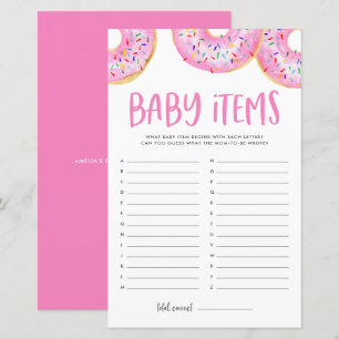 Roze donkers raden het Baby Baby shower spel