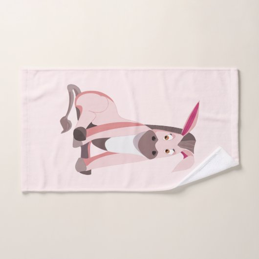 Roze Donkey Bad Handdoek (Handdoek)