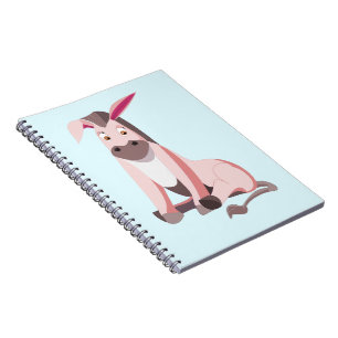 Roze Donkey-Notitieboek - Uw kleuren - Tekst Notitieboek