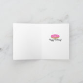 Roze Donut Allerzoetste Verjaardag Ooit Kaart (Binnen)