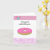 Roze Donut Allerzoetste Verjaardag Ooit Kaart (Gele Bloem)