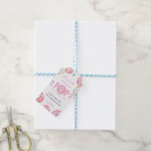 Roze Donut Baby Pop het Wanneer Ze Poppen Cadeaulabel (Met Touw)