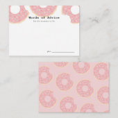 Roze Donut Baby shower Advies Kaarten (Voorkant / Achterkant)