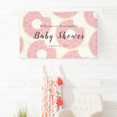 Roze Donut Baby shower Banner (Insitu)