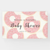 Roze Donut Baby shower Banner (Horizontaal)