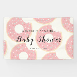Roze Donut Baby shower Banner