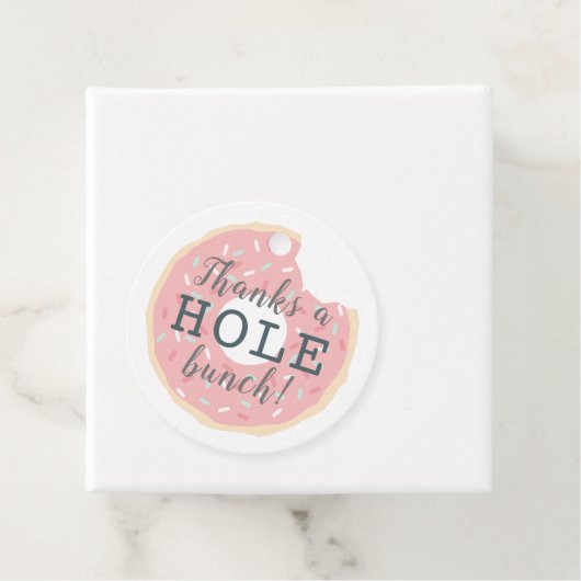 Roze Donut Baby shower Dank u Bedankjes Labels (In situ)