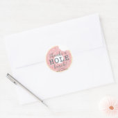 Roze Donut Baby shower Dank u Sticker (Envelop)