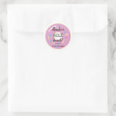 Roze Donut | Baby shower Hartelijk dank Ronde Sticker (Tas)