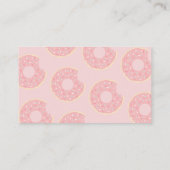Roze Donut Baby shower Luier Raffle Ticket Informatiekaartje (Achterkant)