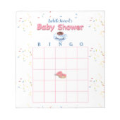 Roze Donut Baby shower Sprinkles Bingo Game Notitieblok (Voorkant)