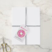 Roze Donut Baby Sprinkle Dank u Cadeau Labels Cadeaulabel (Met Touw)