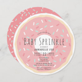Roze Donut Baby Sprinkle Douche Circle Kaart