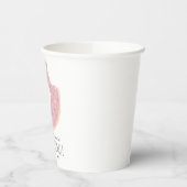 Roze Donut Baby Sprinkle Paper Cups Papieren Bekers (Links)