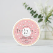 Roze Donut Baby Sprinkle Shower door Mail Circle Kaart (Staand voorkant)