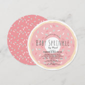 Roze Donut Baby Sprinkle Shower door Mail Circle Kaart (Voorkant / Achterkant)