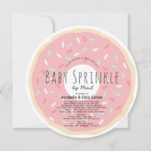 Roze Donut Baby Sprinkle Shower door Mail Circle Kaart (Voorkant)