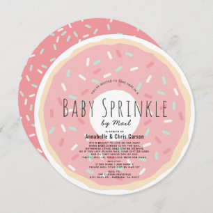 Roze Donut Baby Sprinkle Shower door Mail Circle Kaart