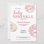 Roze Donut Baby Sprinkles Baby shower Kaart (Voorkant)