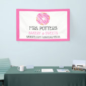 Roze Donut Bakkerij Donut Promotionele Donuts Spandoek (Beurs)