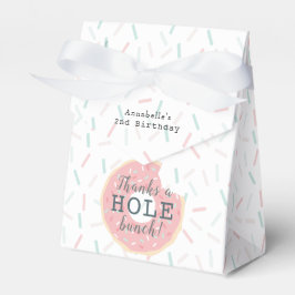 Roze Donut Bedankt een Hole bos Verjaardag Bedankdoosjes