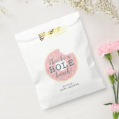 Roze Donut Bedankt per eenhoes Baby shower Bedankzakje (Gezegeld)