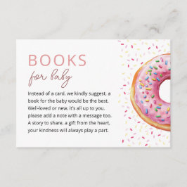 Roze Donut Boeken voor Baby Informatiekaartje